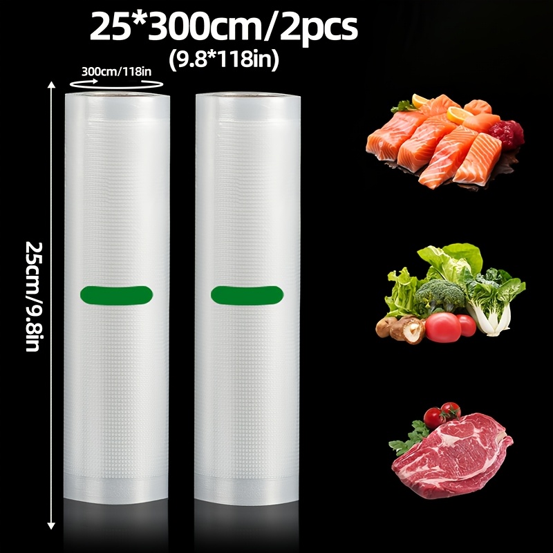 Meal Prep Co - 2パック入り3M真空シーラーロール：BPAフリー、カスタムフードストレージ用マルチサイズ。 保存、食事の準備、低温調理に最適です。