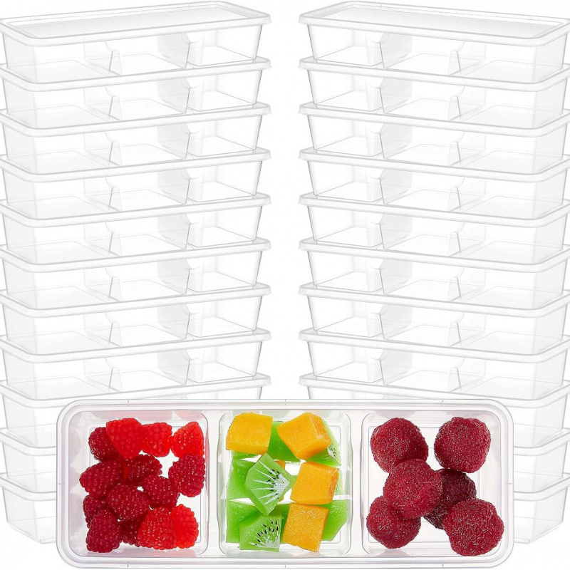 Meal Prep Japanese Food - 【25個入り3区画フードコンテナ】500ml再利用可能な弁当箱、サラダ、ソース、食事の準備に最適な日本デザイン
