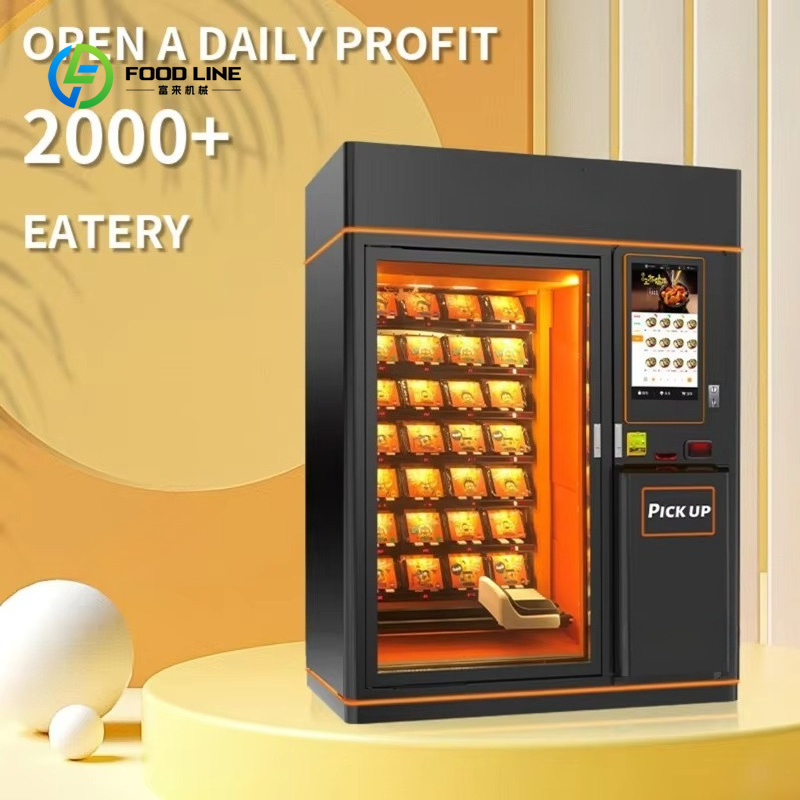 Meal Prep Vending Machine - カスタマイズ可能な温かい食品自動販売機、ファーストフードサンドイッチ自動販売機、スナック冷凍食品自動販売機（電子レンジ付き）