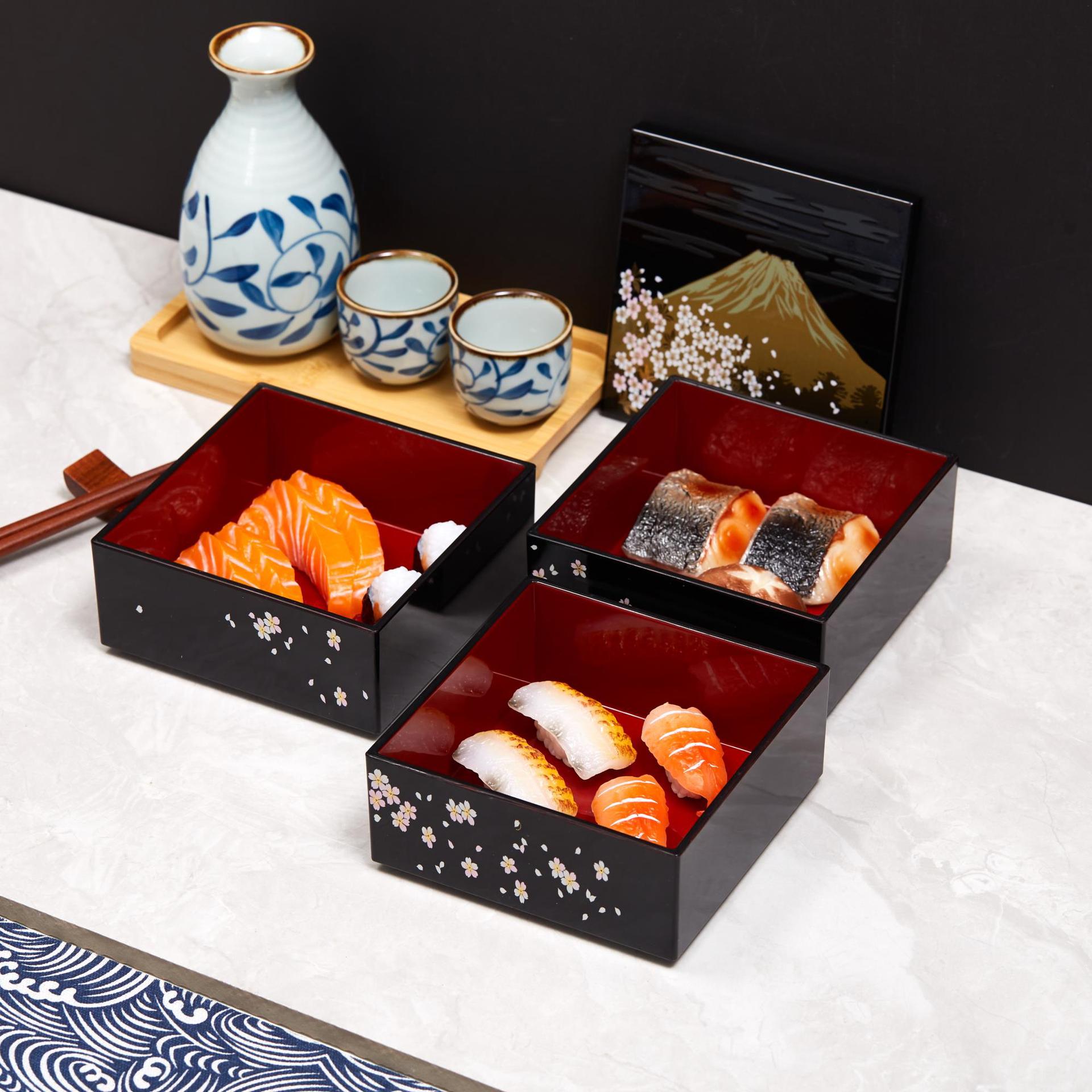 Meal Prep Japanese Food - 和風弁当箱 オフィス用 健康的な食事準備用食品容器 ピクニック用スナックボックス レストラン用寿司ご飯うなぎ弁当箱