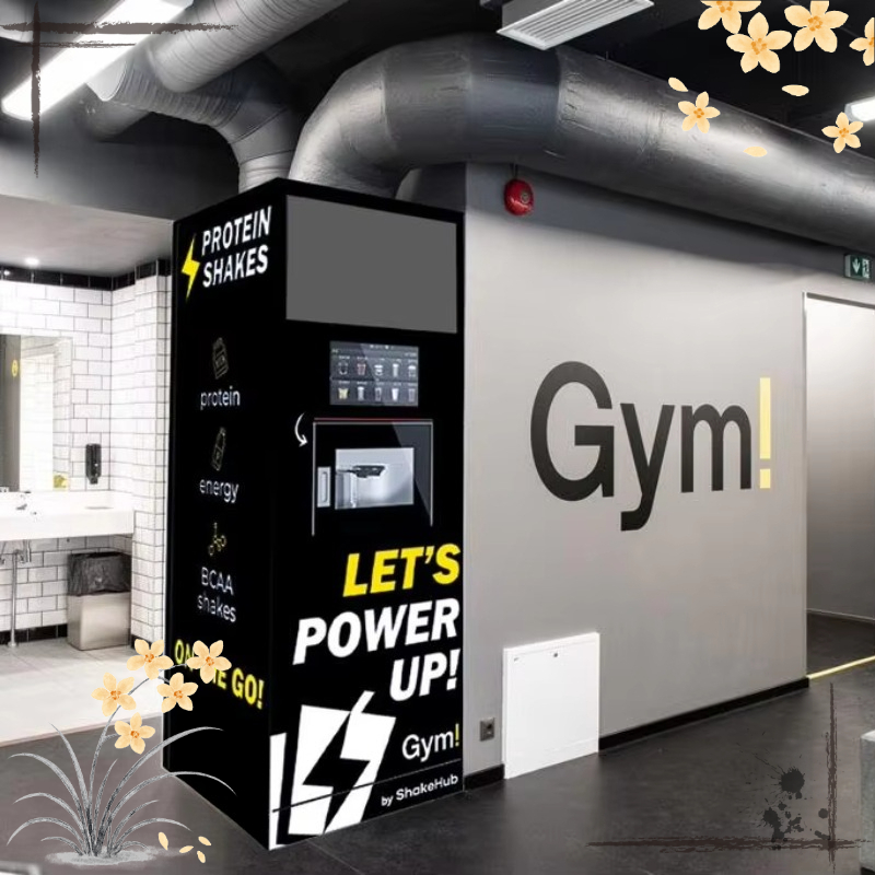 Meal Prep Vending Machine - カスタマイズ可能な栄養ドリンク自動販売機、プロテインシェイクキオスク、照明付きディスプレイ、セルフサービス、商業フィットネス向け