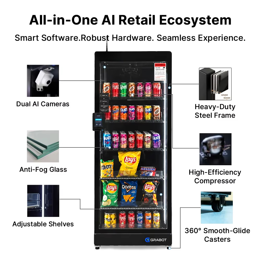 地下鉄駅のセルフサービス販売機用FLスナック・飲料自動販売機 - Meal Prep Vending Machine のレビューと価格