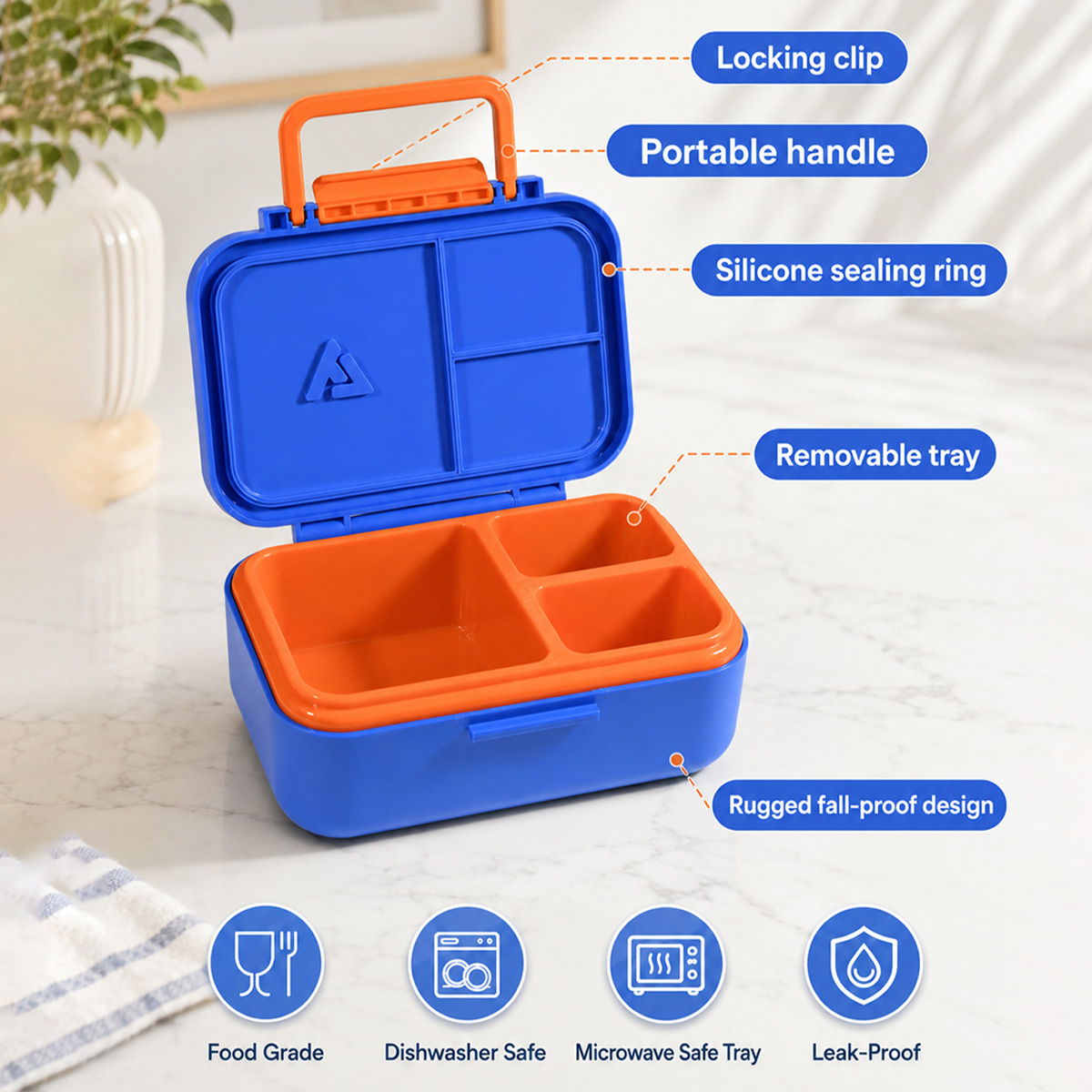 13オンスのステンレス製真空断熱フードジャー付き弁当箱、漏れ - Meal Prep Co のレビューと価格