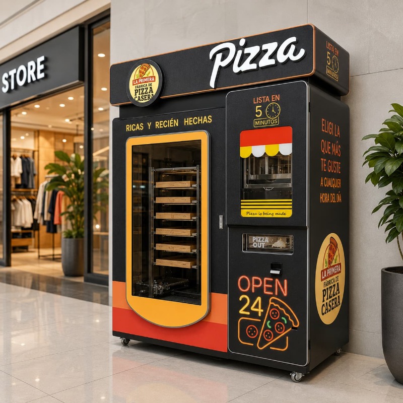 食品安全対策済みのピザ自動販売機、カスタマイズ可能な密閉保管 - Meal Prep Vending Machine のレビューと価格