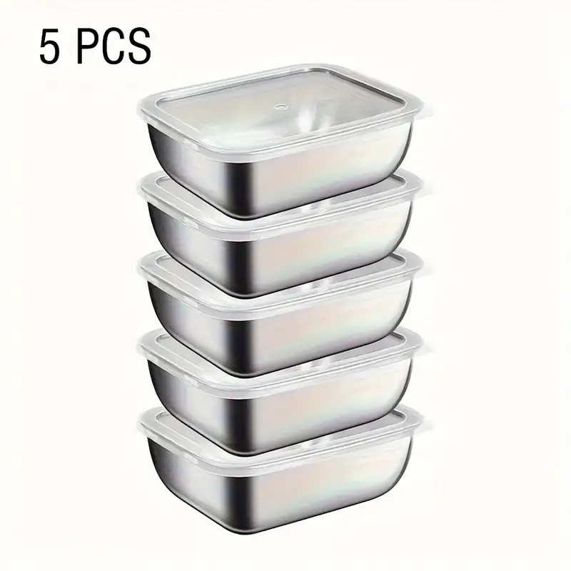 5個セット ステンレス製食品保存容器、積み重ね可能な食事準備 - Meal Prep Recipes のレビューと価格