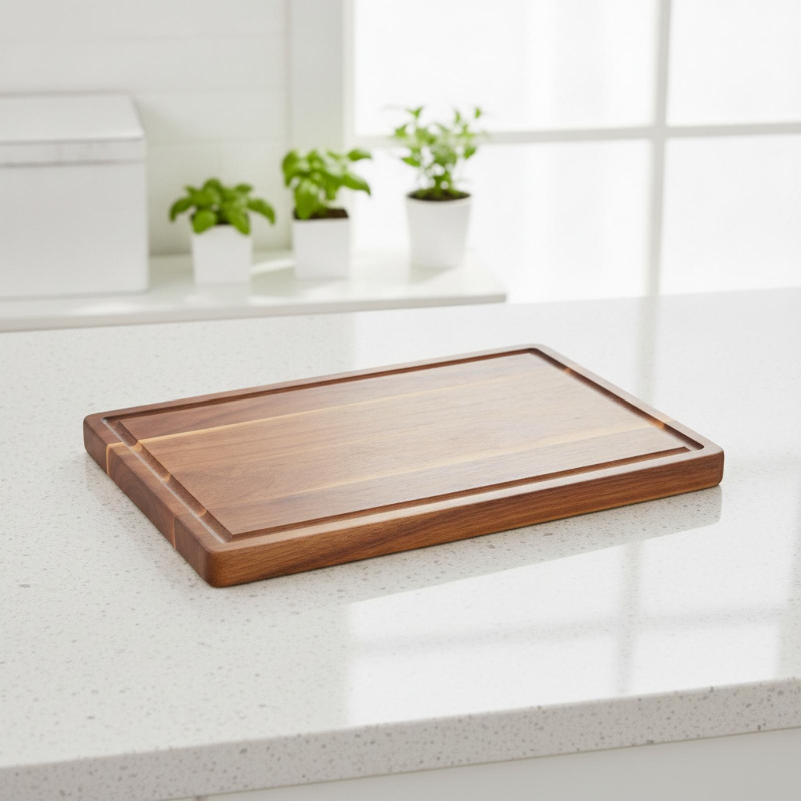 アカシア無垢材のキッチン用カッティングボード、ジュース溝付き - Meal Prep Juice のレビューと価格