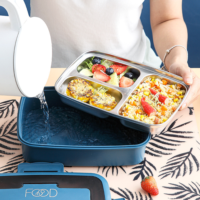 漏れ防止弁当箱和風食品容器収納ポータブル304ステンレス製サ - Meal Prep Japanese Food のレビューと価格