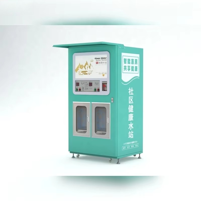 カスタム屋外製氷機と自動袋詰め飲料水付き純水販売機 - Meal Prep Vending Machine のレビューと価格