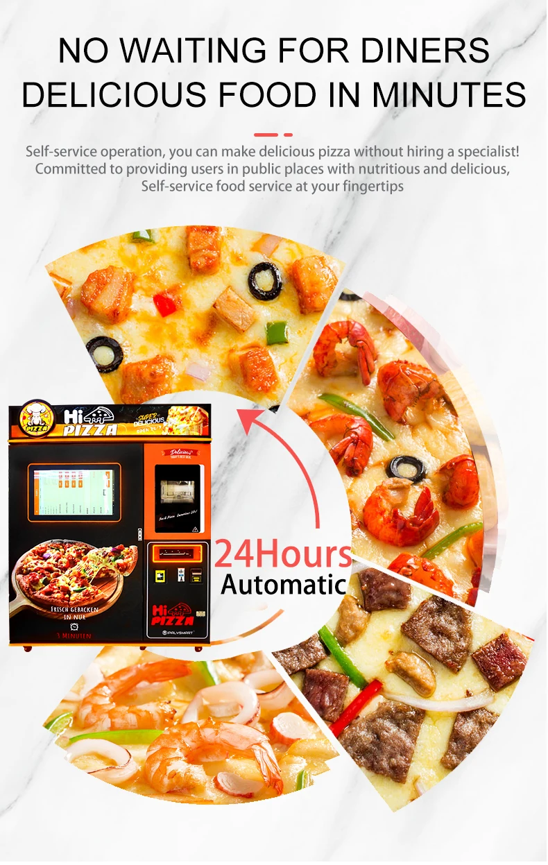 カスタマイズ可能な全自動ピザ製造機、フレッシュピザメーカー、 - Meal Prep Vending Machine のレビューと価格