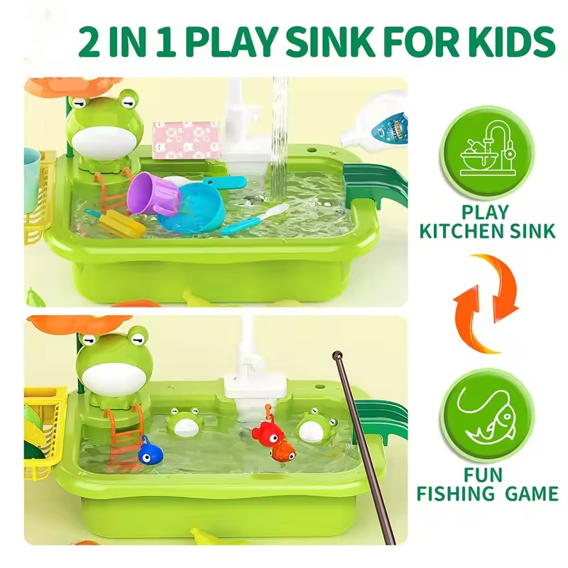 新しい子供用キッチンシンク電動食器洗い機、水が流れるおもちゃ - Meal Prep Co のレビューと価格