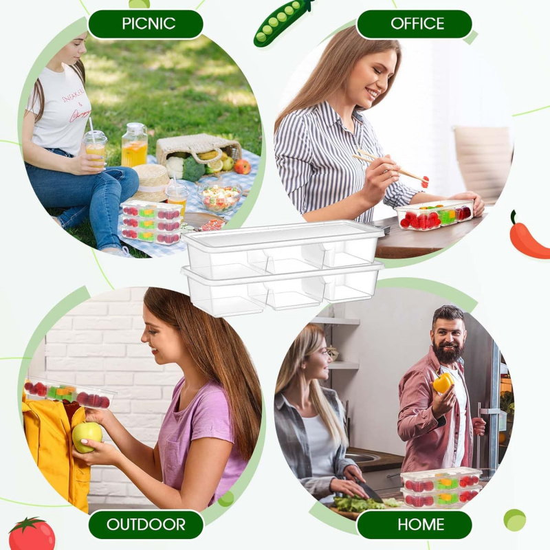 【25個入り3区画フードコンテナ】500ml再利用可能な弁当 - Meal Prep Japanese Food のレビューと価格