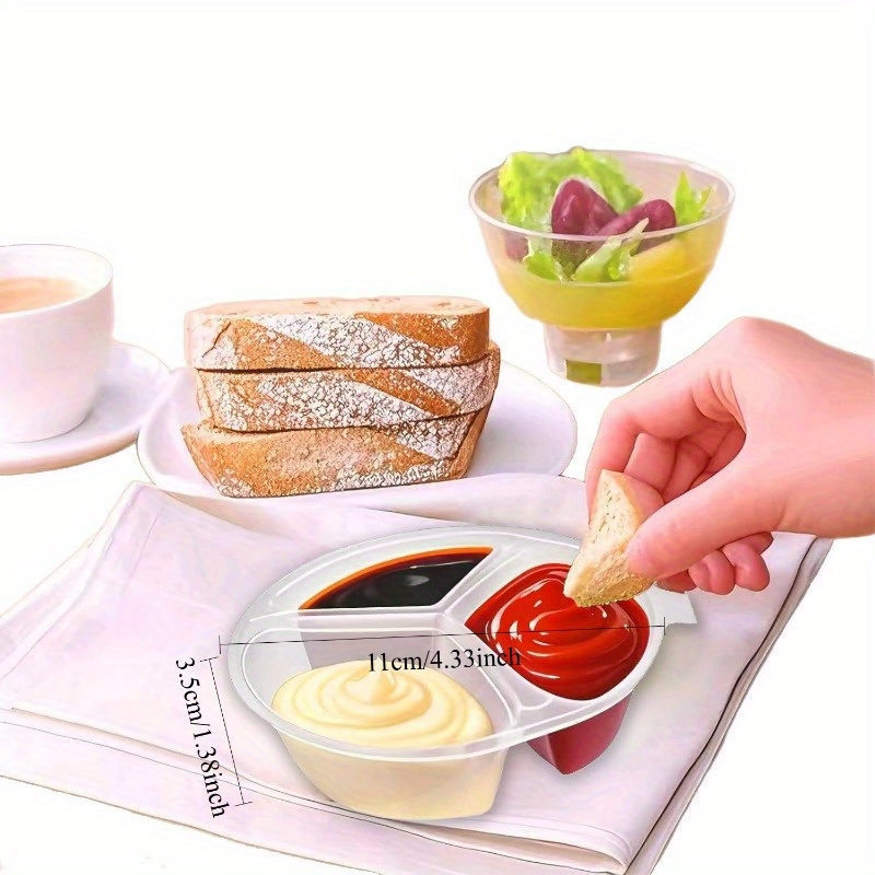 3つのコンパートメント付き使い捨て食品容器（蓋付き）- ミー - Meal Prep Recipes のレビューと価格