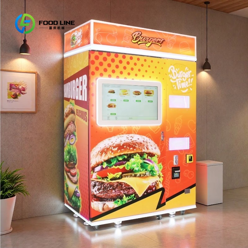 カスタマイズ可能な自動ハンバーガー製造販売機 24時間セルフ - Meal Prep Vending Machine のレビューと価格