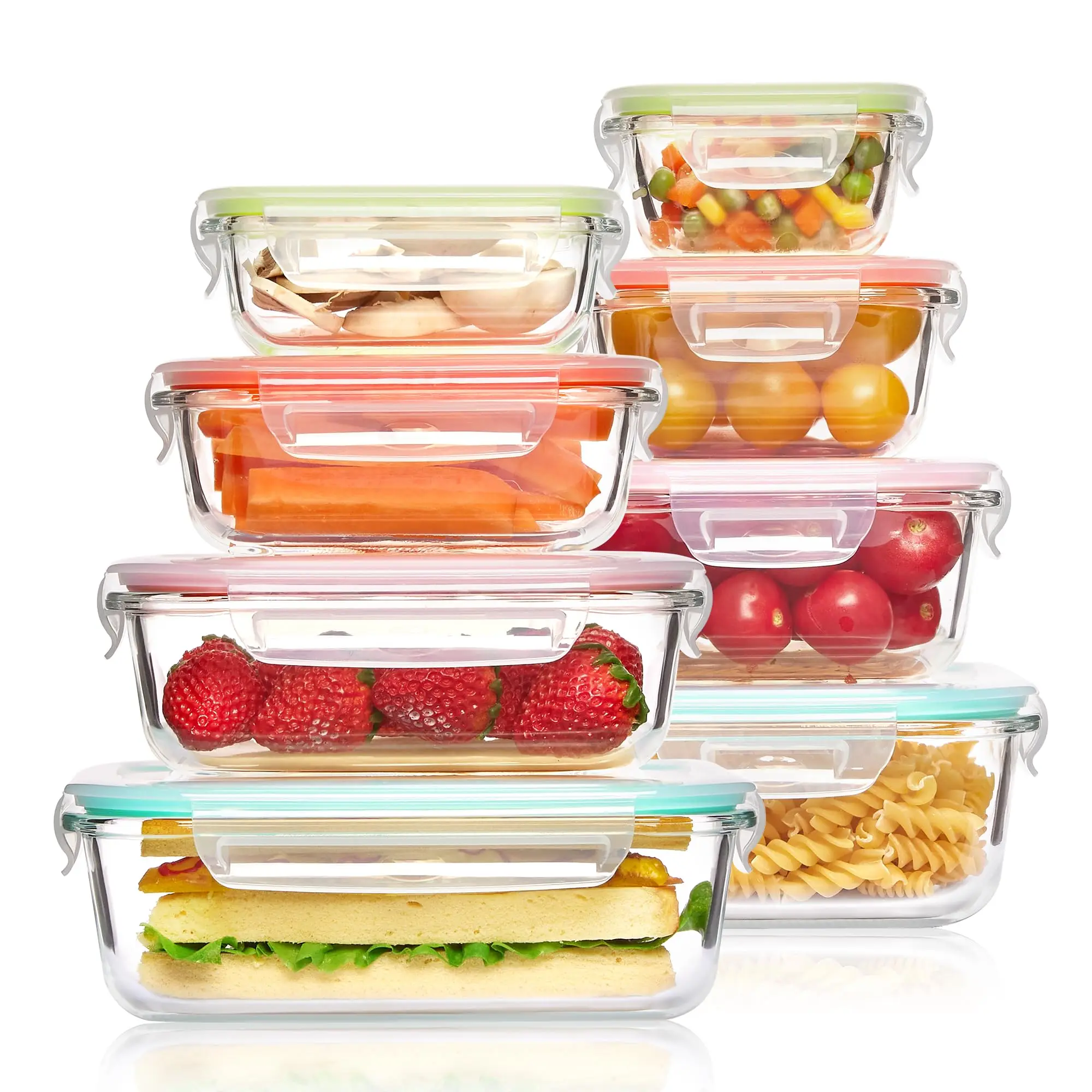ガラスランチボックス食品保存容器、食事の準備、気密弁当箱、電 - Meal Prep Recipes のレビューと価格