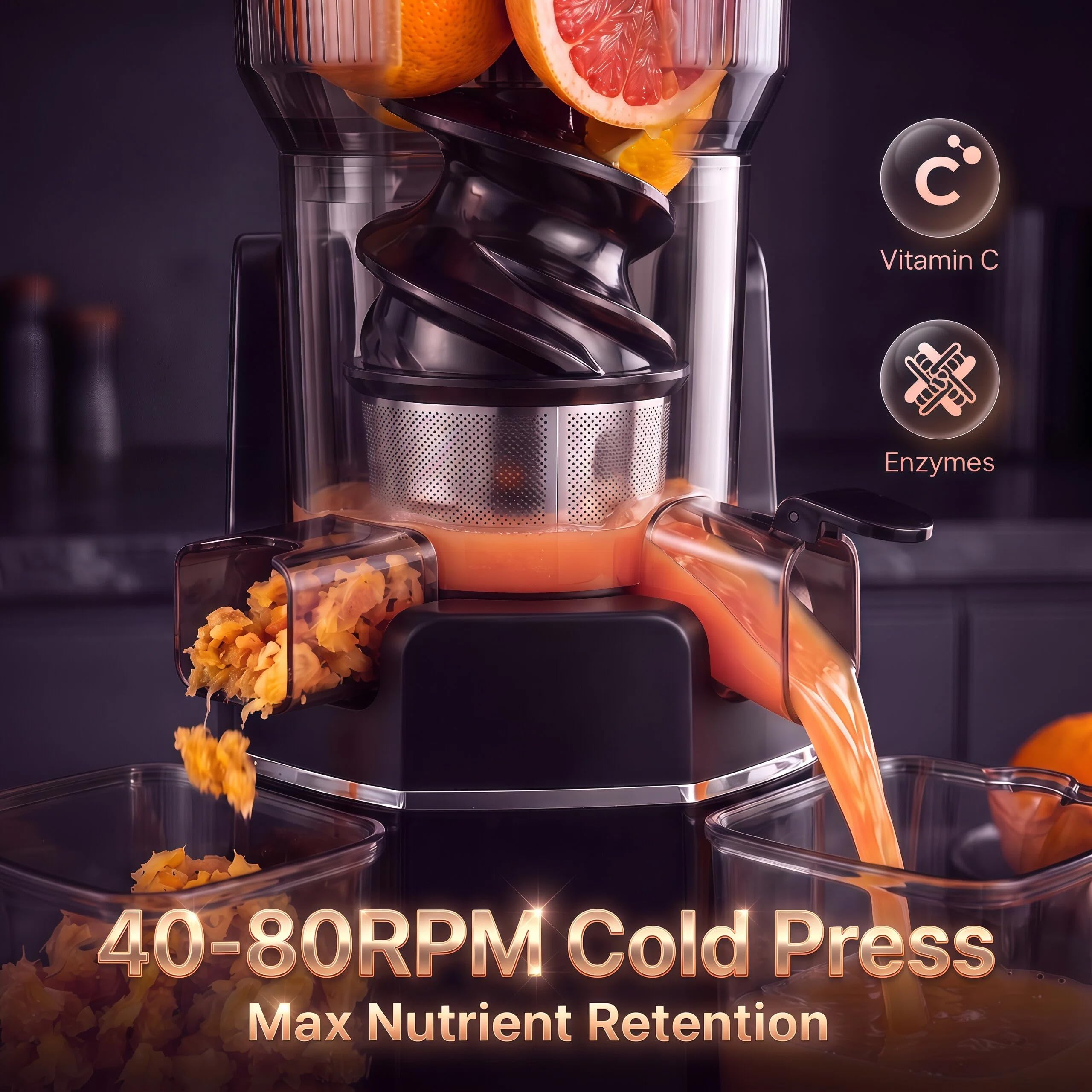 コールドプレスジューサーマシン、果物や野菜用、家庭用キッチン - Meal Prep Juice のレビューと価格