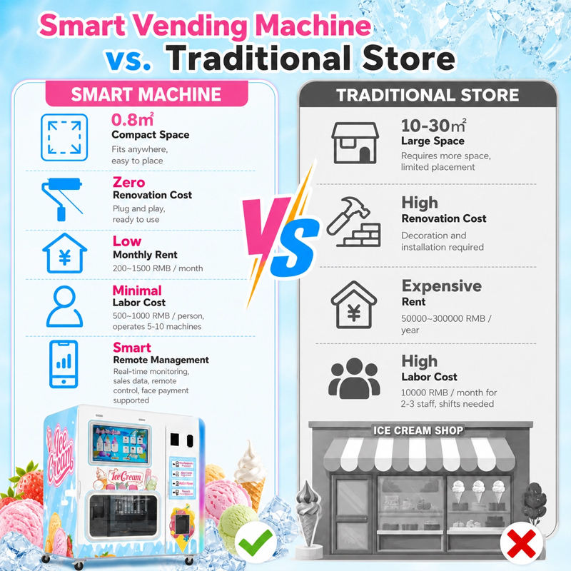 アイスクリームロボット自動販売機 27インチ広告タッチスクリ - Meal Prep Vending Machine のレビューと価格